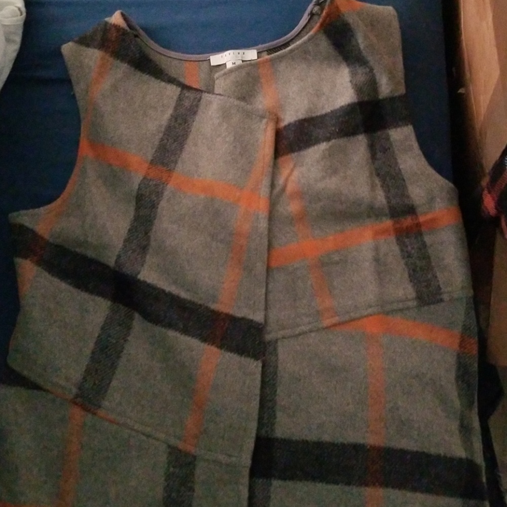 🍁PLAID LONG VEST - Picture 6 of 6